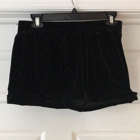 BLACK VELVET SHORT SHORTS - Picture 1 of 2